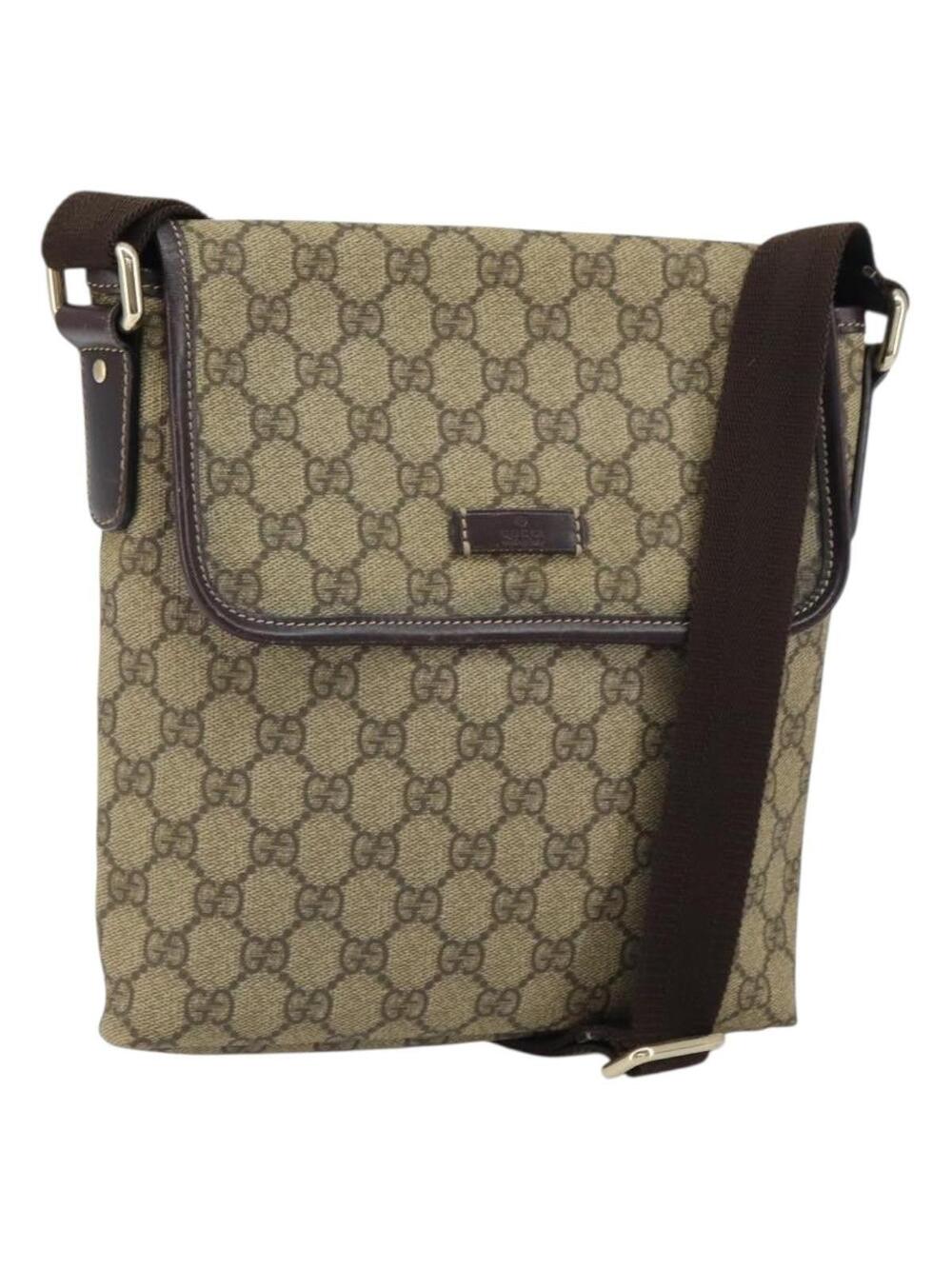 Gucci Flap Messenger Gg Coated Canvas #345511G76B